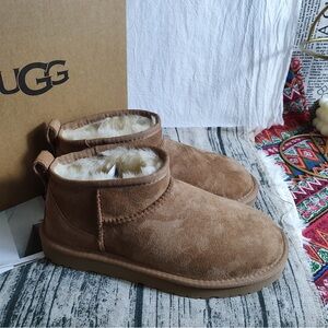 UGG Tan Suede Platform Shoes